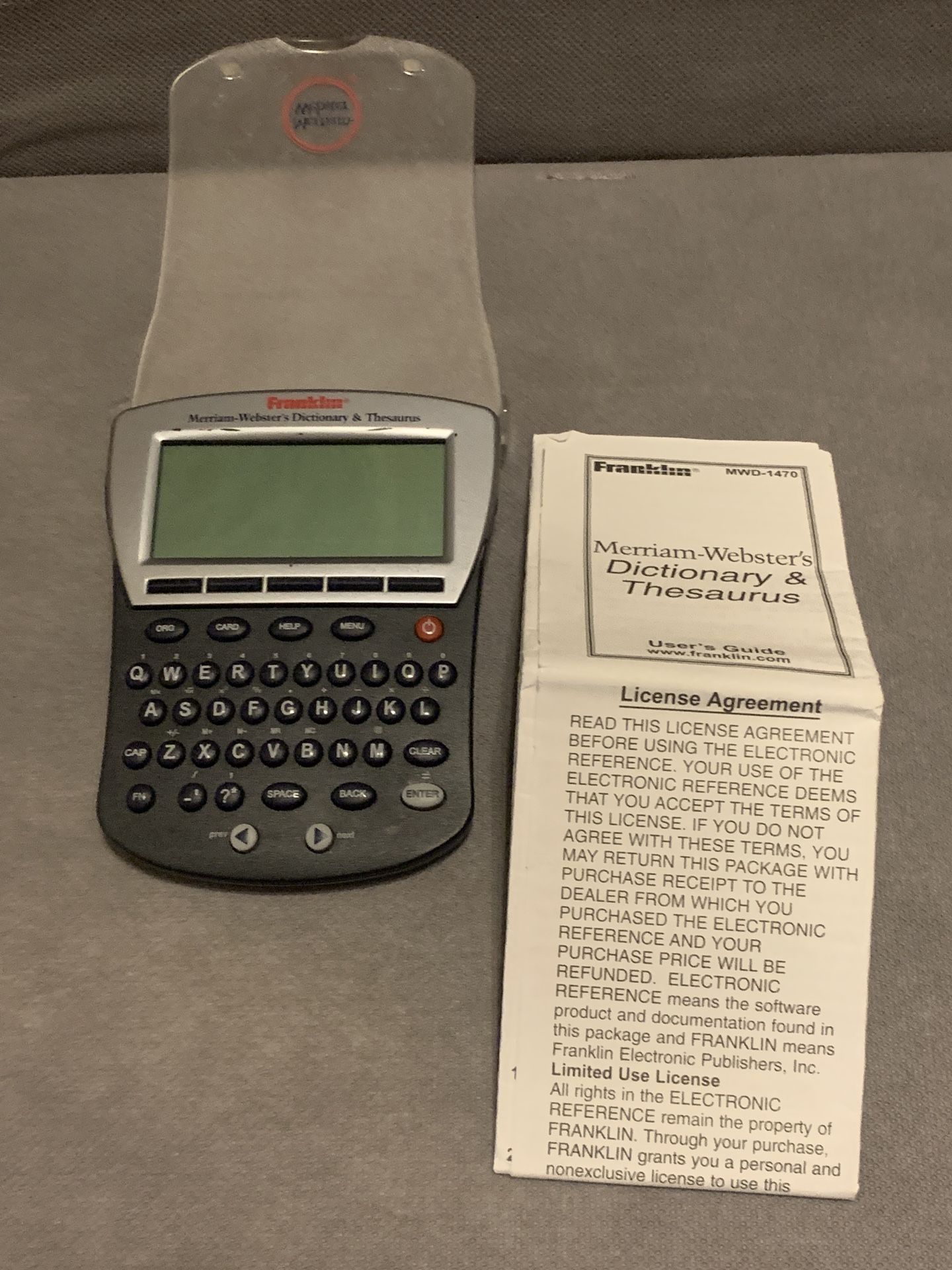 Franklin Electronics MWD-1470 Merriam Webster Electronic Dictionary and Thesaurus