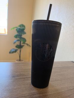 Starbucks Black Ribbed Cold Cup Tumbler