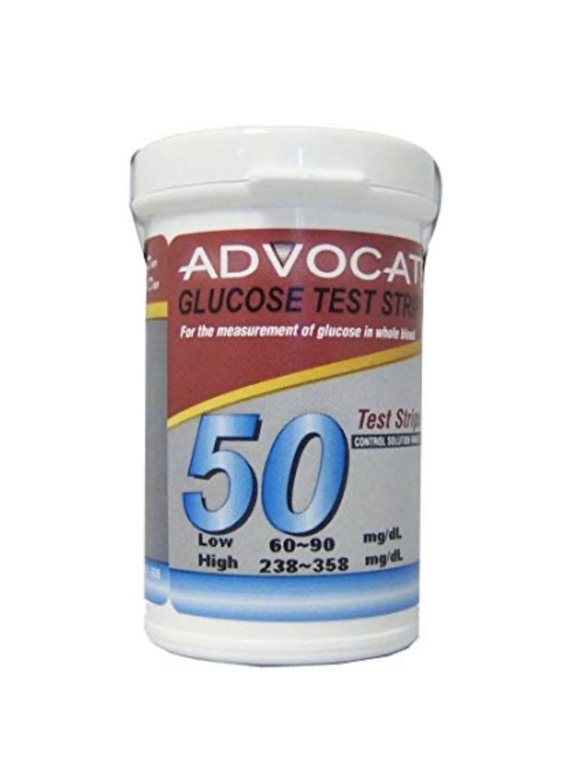 Advocate Redi-Code Blood Glucose Test Strips, 50 Count