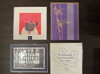 4 Papyrus Valentine Greeting Cards - Love General Father