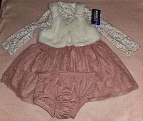 Girls 3Pc Dress Set