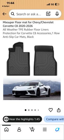 Mixsuper Floor Mats Chevy Corvette C8 2020-2026