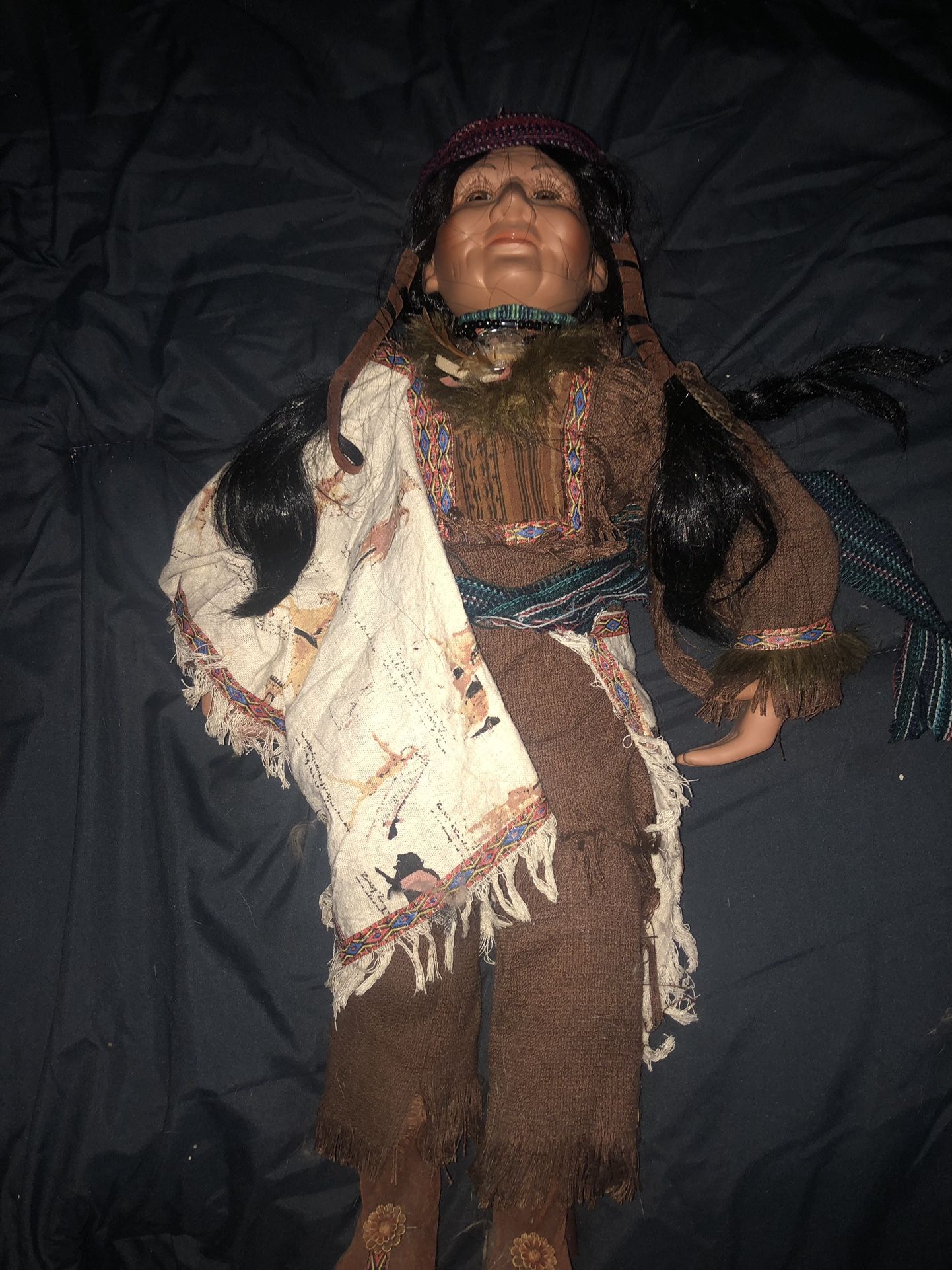 Porcelain Indian Doll 2 1/2 Ft