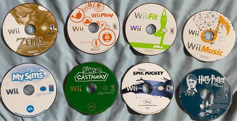 Nintendo Wii games Zelda wii play,fit,music harrypotter (READ DESC)