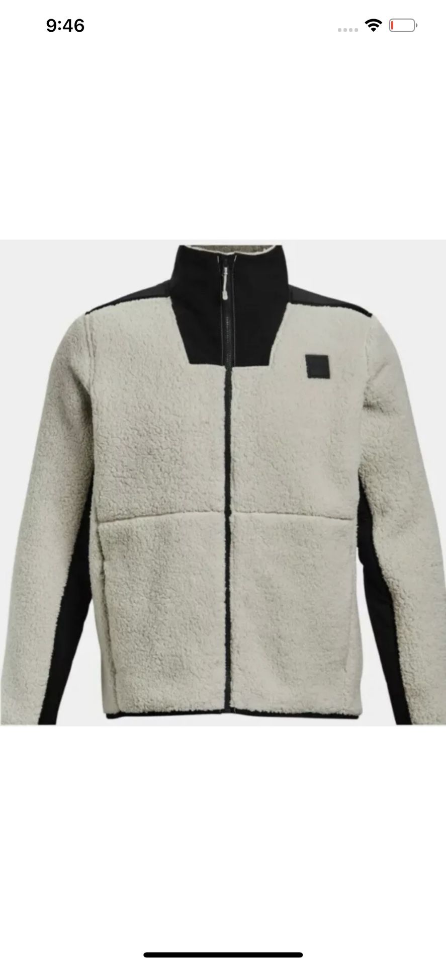 Under Armour Legacy Sherpa Swacket Full Zip Jacket Mens Sz L White