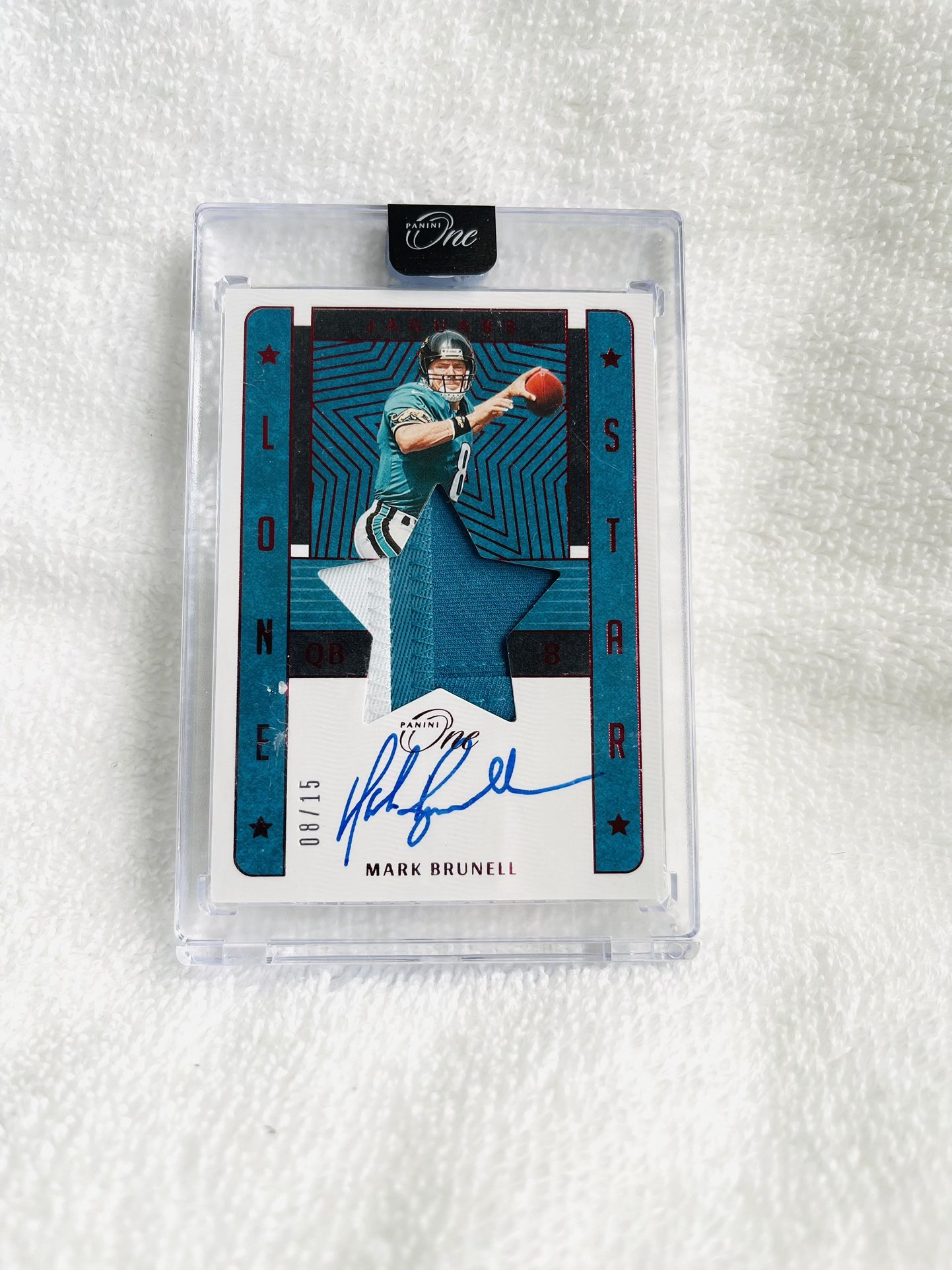 Mark Brunell Quarterback Auto Patch Football Card /15