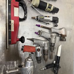 Lot of 10 air tools