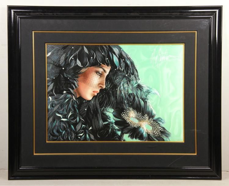 Martiros Manoukian (American, 1947-), "Carnival Mask", limited edition serigraph, signed and edition