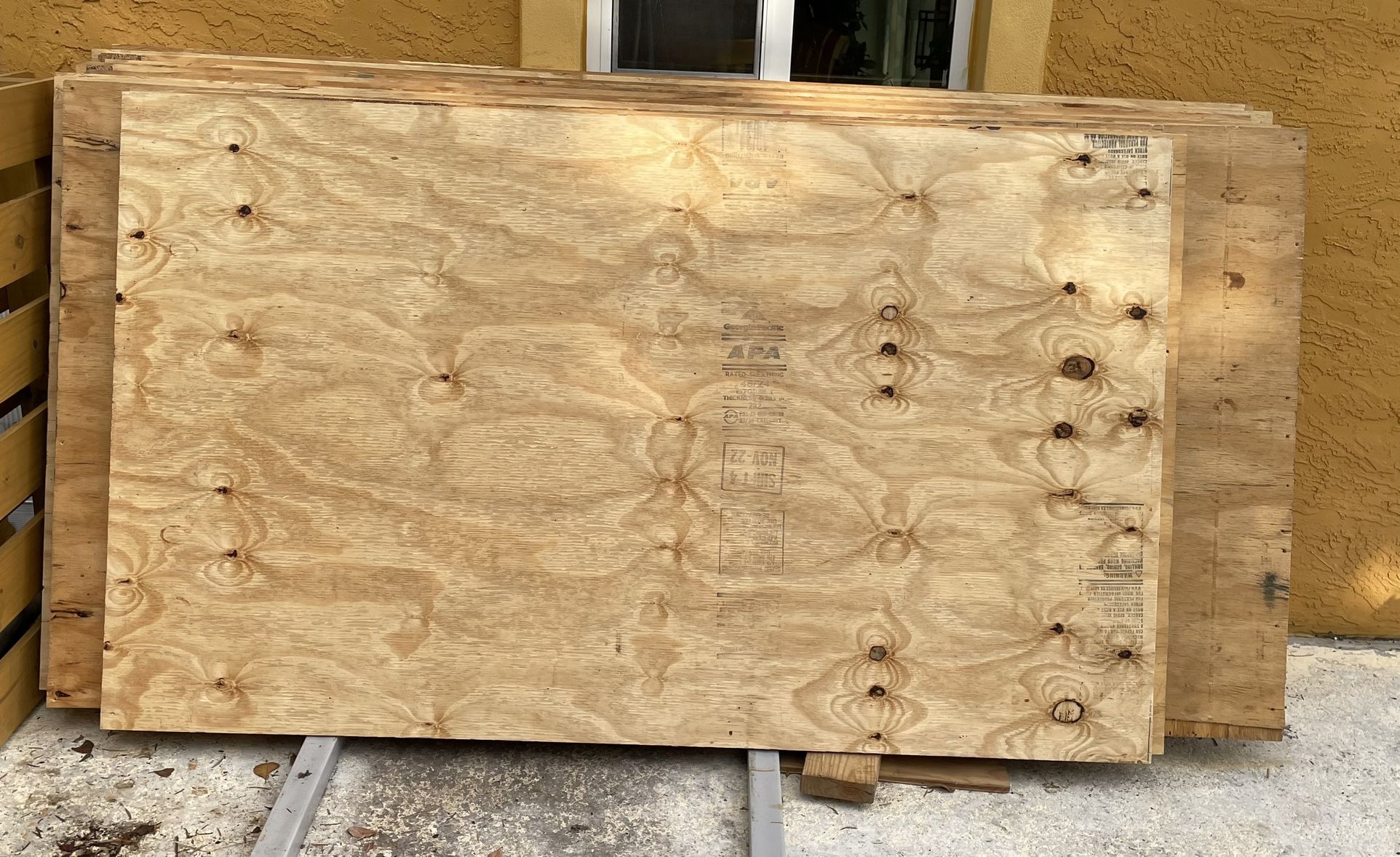 3/4” Plywood. Ideal For roofing Or Hurricane Protection for Sale in