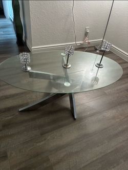 Glass coffee table