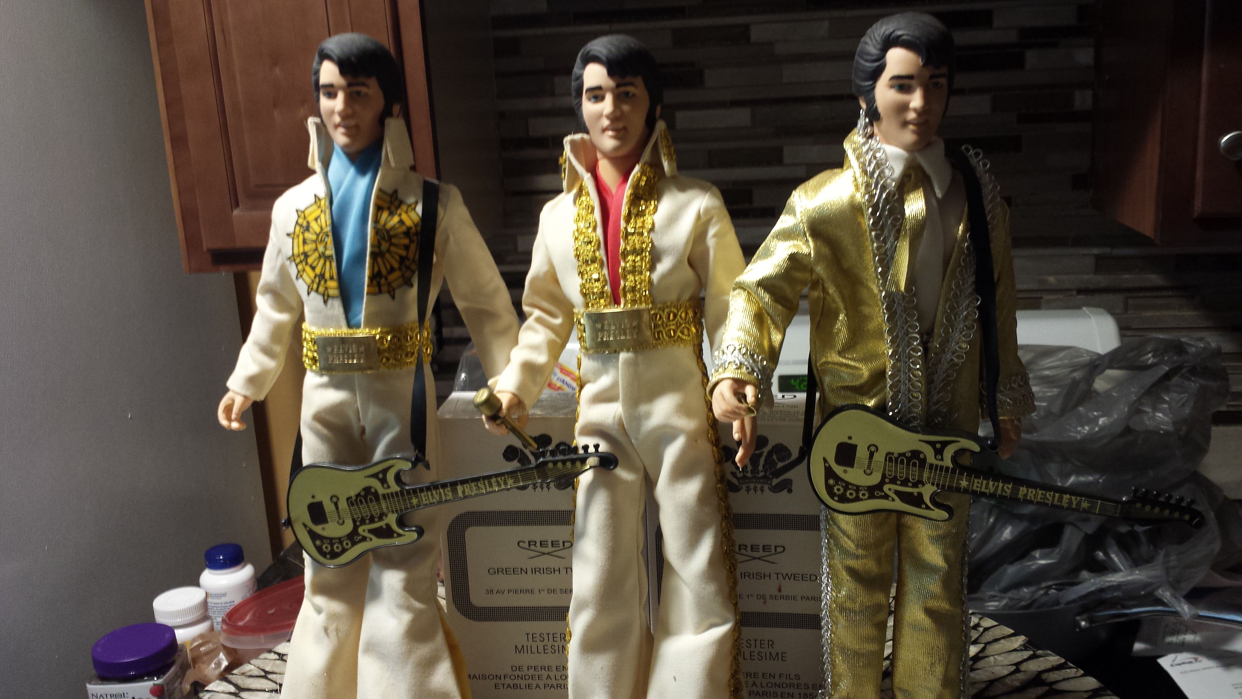 3 Elvis Presley Action Type Figures