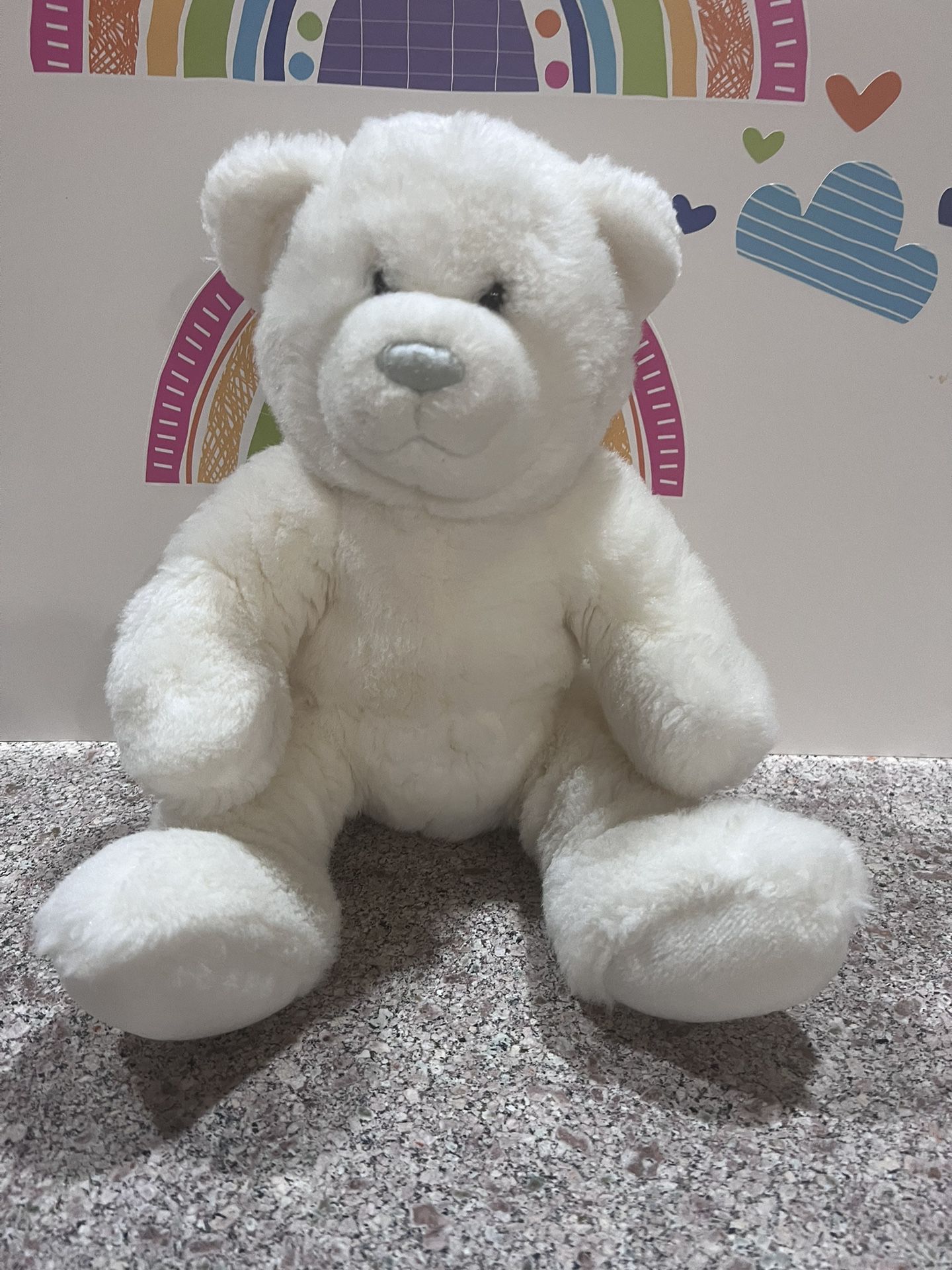 TEDDY BEAR - PURE WHITE - 15 INCH