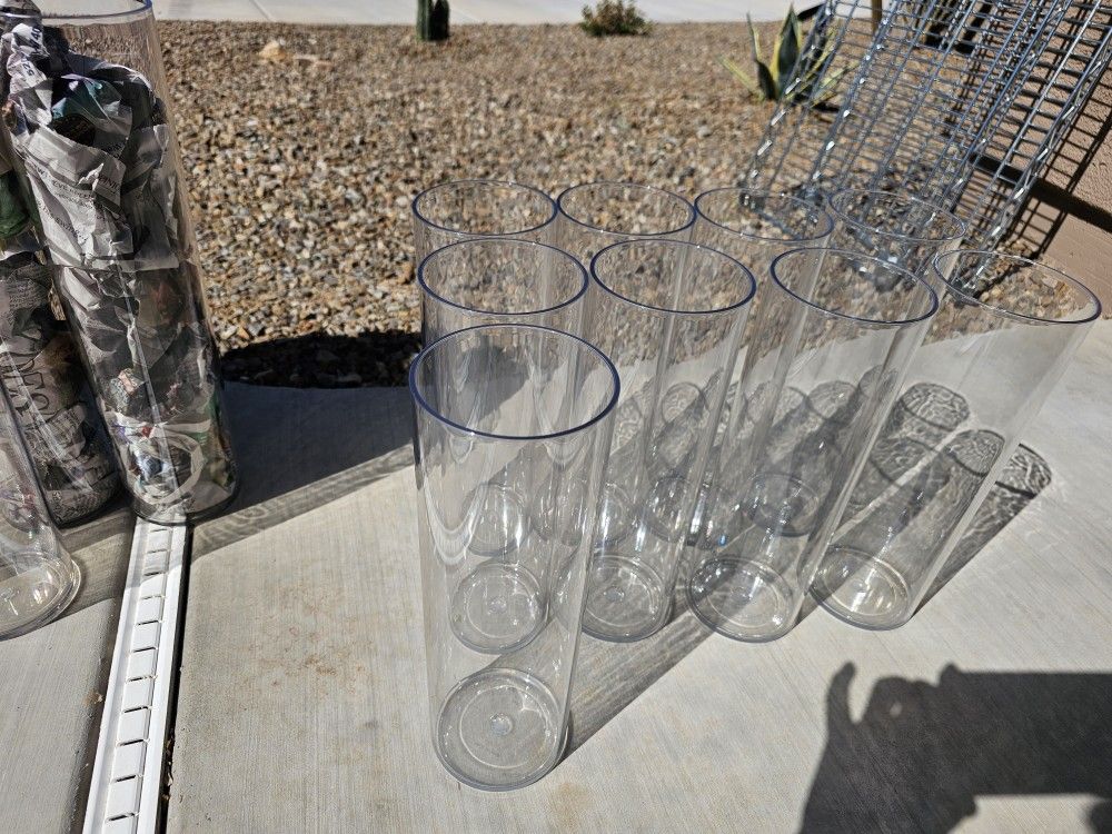 Wedding Table Décor - Elegant Glass Cylinder Vases & Vintage Candle Holder