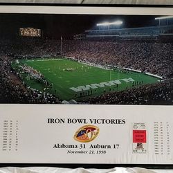 Iron Bowl Victories Crimson Tide Poster