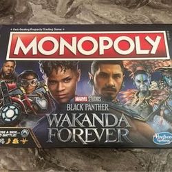 New sealed wakanda forever monopoly game