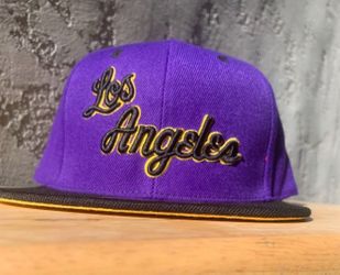 Los Angeles Dodgers hat / cap Size 7 (Los Angeles Laker Color) Mitchell & Ness