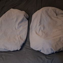 BUNDLE OF 2 EASY-GOING DARK GRAY STRETCH SOFA SLIPCOVERS