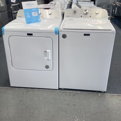 New Scratch And Dent Maytag Washer And Dryer Set. 1 Year Warranty 