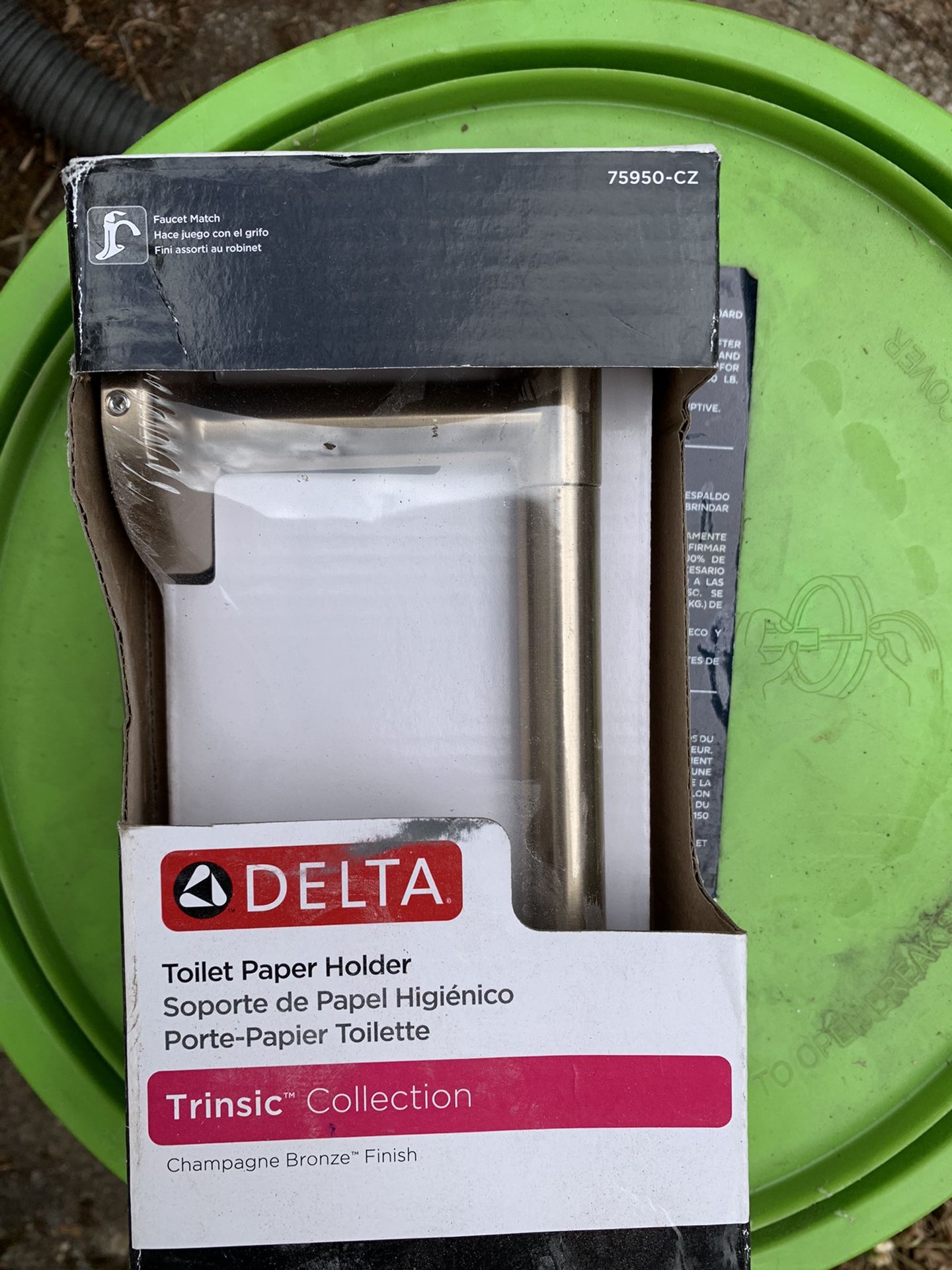 NEW Delta Trinsic Toilet Paper Holder in Champagne Bronze