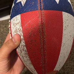 Football With American Flag On It