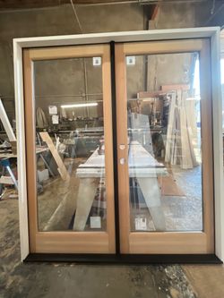 🚪✨ Beautiful Douglas Fir One-Lite Double Doors ✨🚪