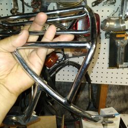 Harley Davidson Sportster Rear Fender Rack & Tachometer