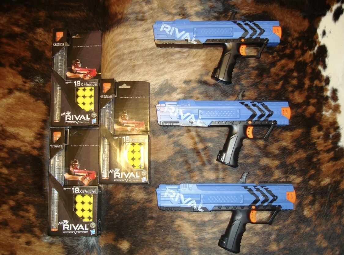3 Rival XV-700 Nerf Guns