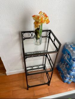 Metal And Glass Shelf 32x14x12