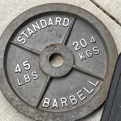 45 LBS plates  6 of them