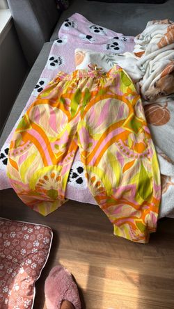 Zara multicolor printed pj style pants