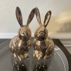 Silver Plate Rabbit Salt and Pepper Shakers