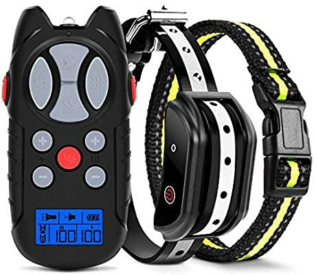Flittor Shock Collar for Dogs, Dog Training Collar, Rechargeable Dog Shock Collar with Remote, 3 Modes Beep Vibration