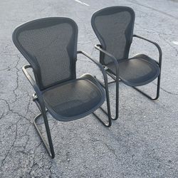 Pair of Herman Miller Aeron Side Chairs size B near the Miami Design District