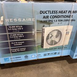 Hessaire 18,000 BTU WiFi 1.5-Ton Ductless Mini Split Air Conditioner
