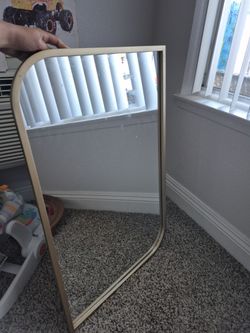 Gold Hanging Mirror