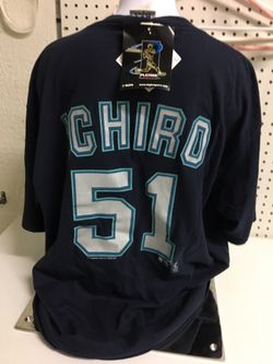 Seattle new with tags!!!mariners 2001 ichiro players t shirt lee sports