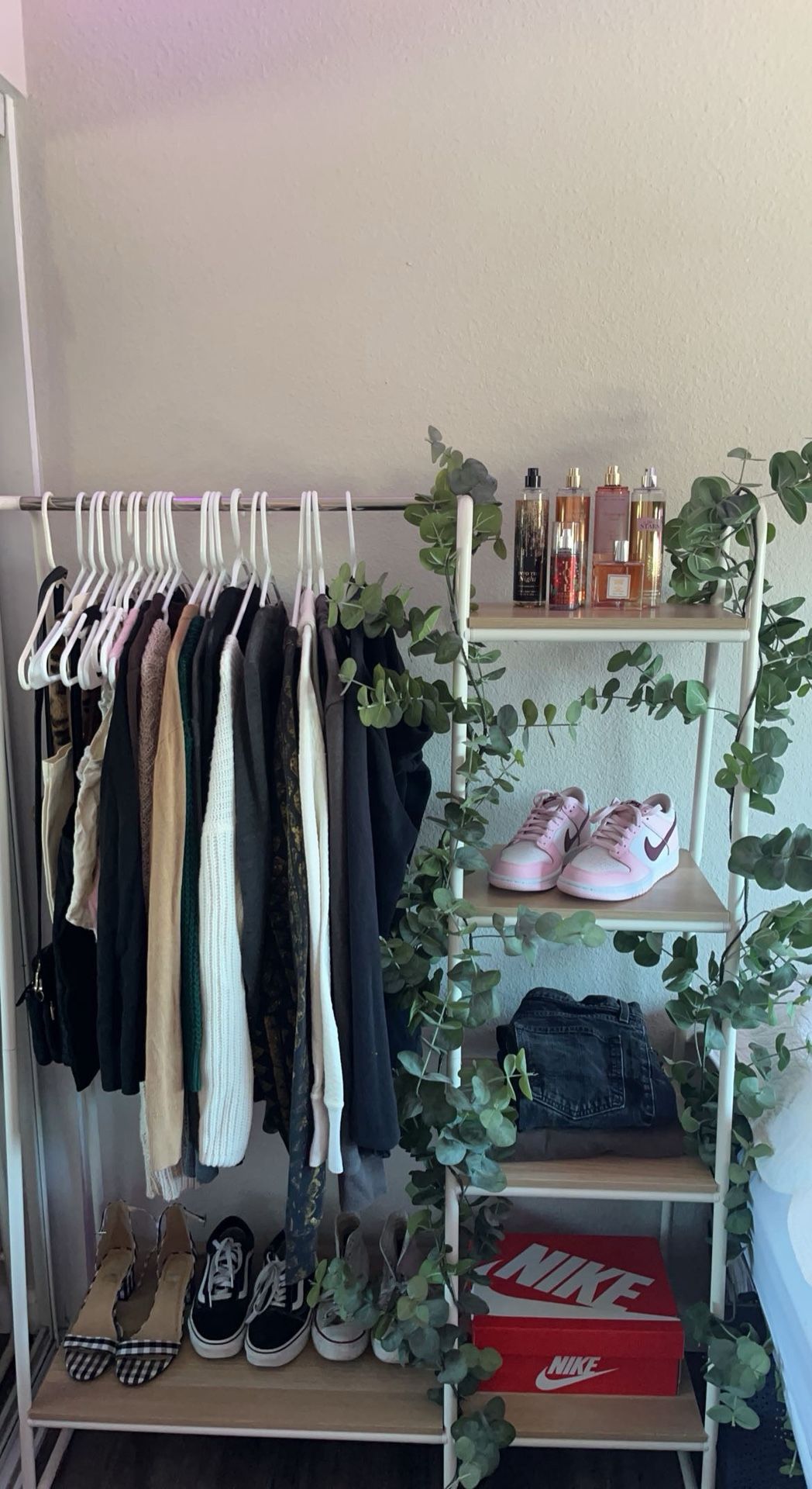 Clothes Rack with Shelves (JUST RACK! Other items not included)