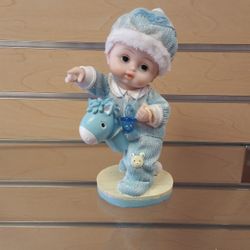 Baby Boy _ Figurine - $12.99  ( NEW ) blue & white