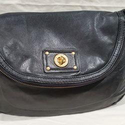 Black Leathet Marc Jacobs Crossbody Bag