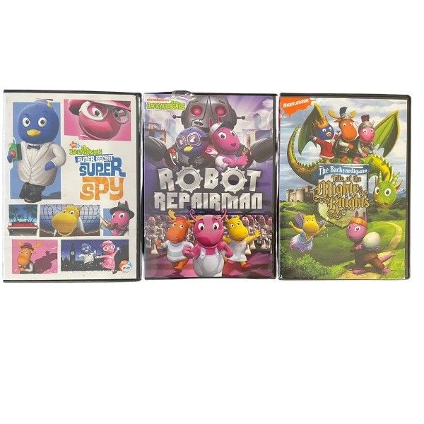 Backyardigans DVD Lot of 3 – Super Spy, Robot Repairman, Mighty Knights – Kids N