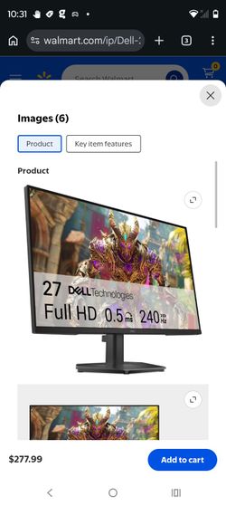 Dell 27 240Hz Gaming Monitor New Sealed
