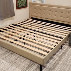 Zinus Upholstered Platform King Size Bed