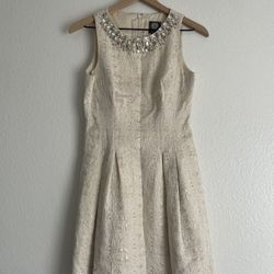 Vince Camuto Cream Mini Occasion Dress Size 2 