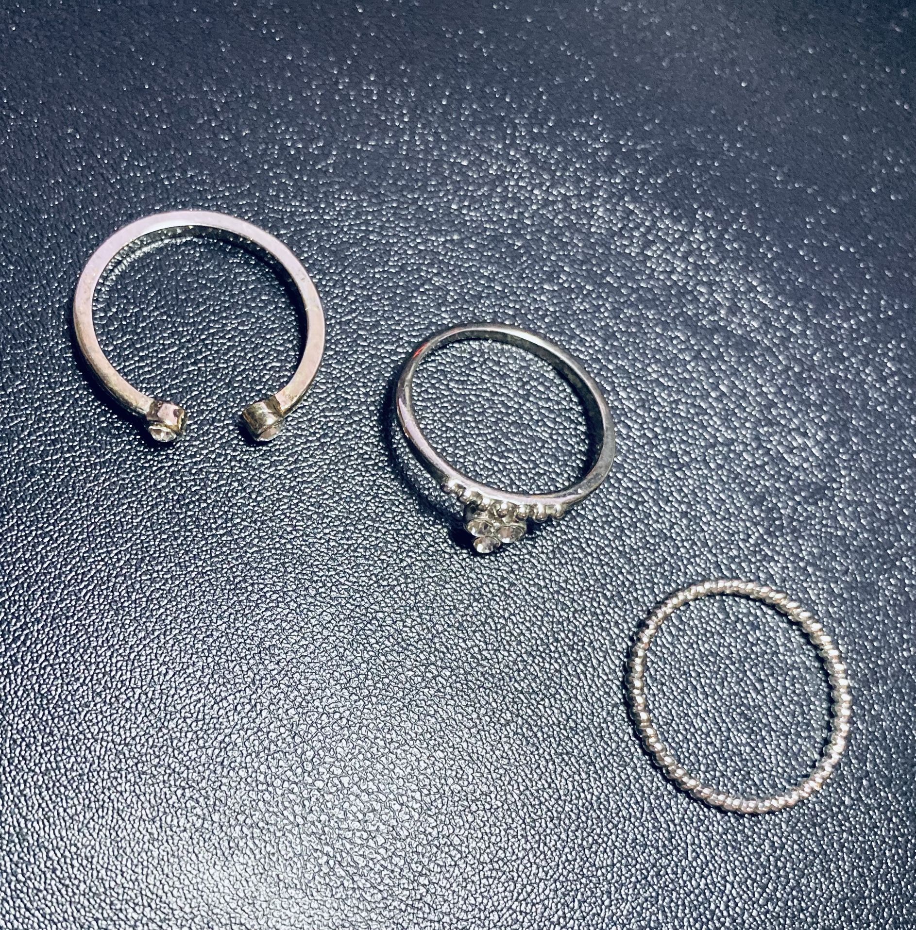 Rings Set Of Rings Cubic Zirconia Size 7