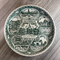 Vintage Georgia Empire State of the South Collectible Ceramic Plate (7 1/4")