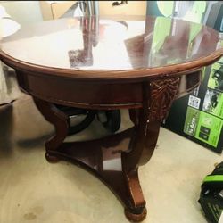 Finished Wood Side Table 