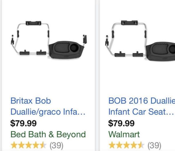 New In Box Britax Bob Duallie Graco Infant Car Seat Adapter