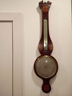 🏷️ Title
Antique 19th Century George III Style Inlaid Mahogany Banjo Wheel Barometer
💰 Price
$375 (Open to reasonable offers)
📝 Description
Bring t