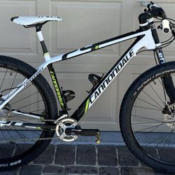 Carbon Cannondale FSI Lefty Hardtail 29er Mountain Bike In Super Nice Condition Size Large Frame 