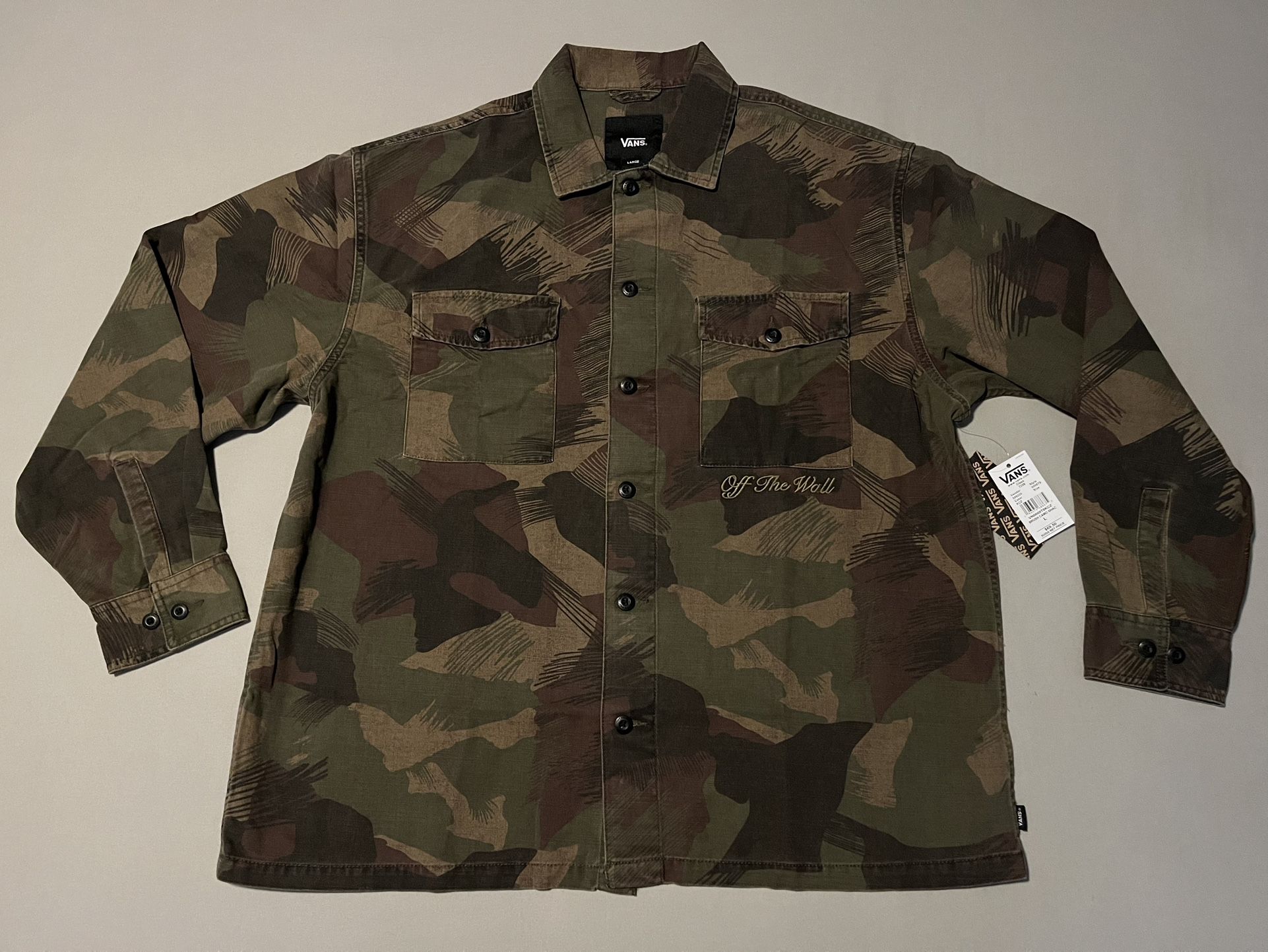 Vans Off The Wall Men’s Brushed Camo Overshirt Shirt Jacket Brand New DS